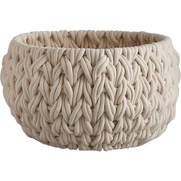 Conway Round White Cotton Storage Basket Large RESTOCK in early January 2024. - Image 6