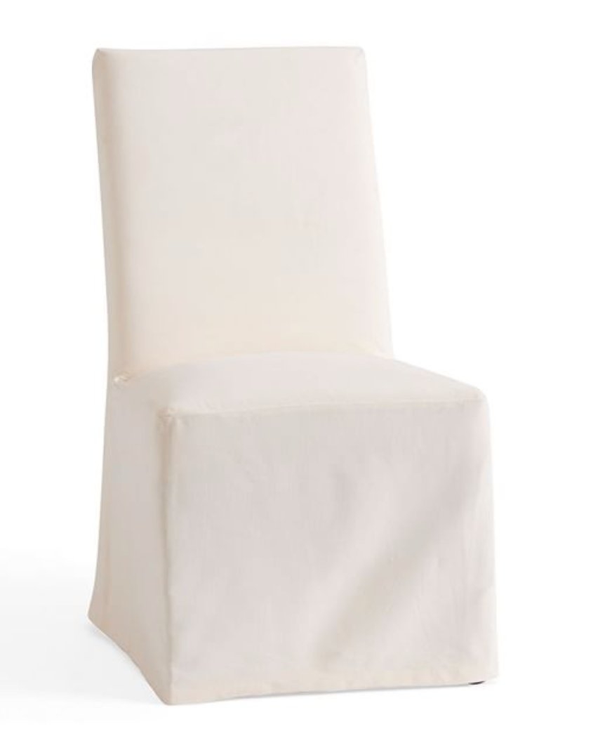 PB Comfort Square Slipcovered Dining Chair - Image 0