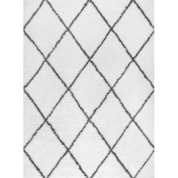 Babich Geometric White/Grey Area Rug - Image 1