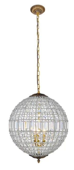 Nazareth 3 - Light Crystal Globe Chandelier - Image 0