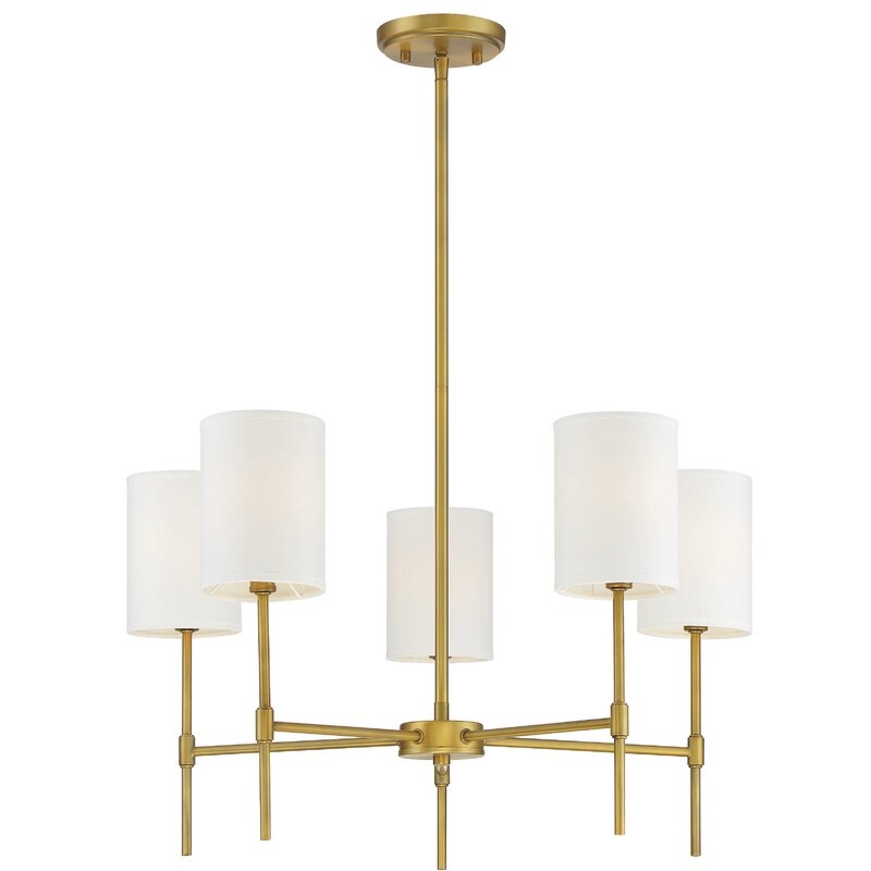 Dacosta 5 - Light Shaded Classic / Traditional Chandelier - natural brass - Image 0