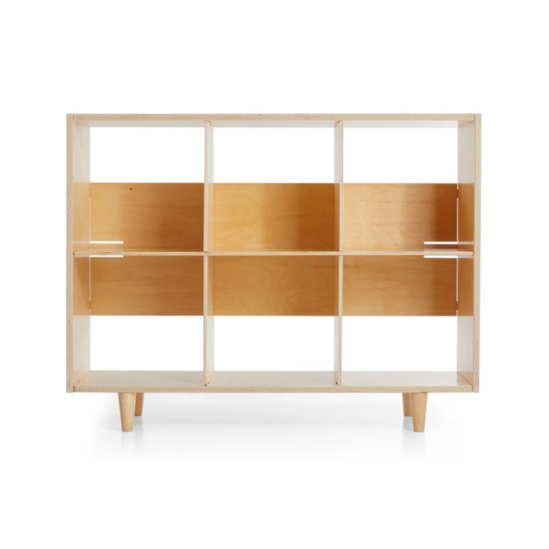 Sprout Natural 6 Cubby Birch Bookcase - Image 1
