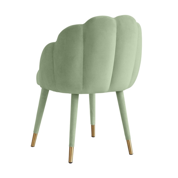 Gardenia Moss Green Velvet Dining Chair - Image 2