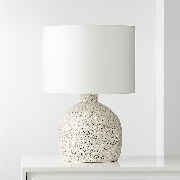 Largo Speckled White Ceramic Table Lamp - Image 0