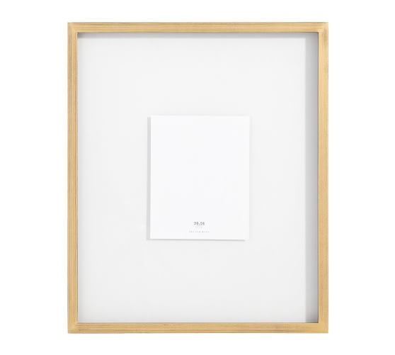 Floating Wood Gallery Frame, Gold - 11" x 14" - Image 0