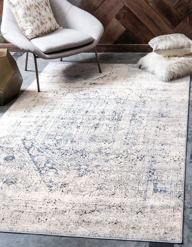 Abbeville Gray/Navy Blue Area Rug - Image 1