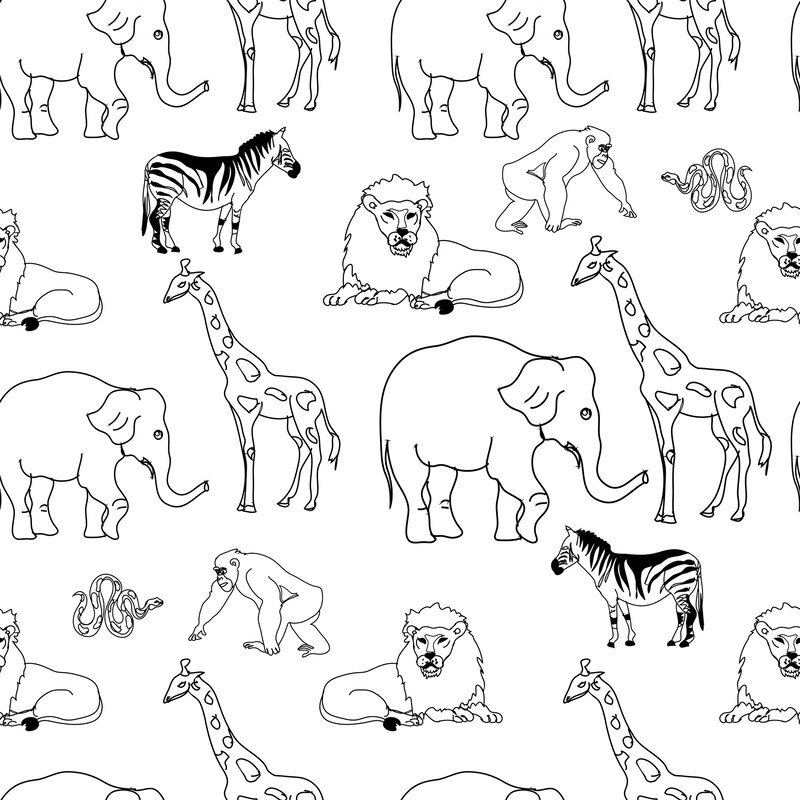 Wakeman Animals Children Removable Peel and Stick Wallpaper Panel - Image 0