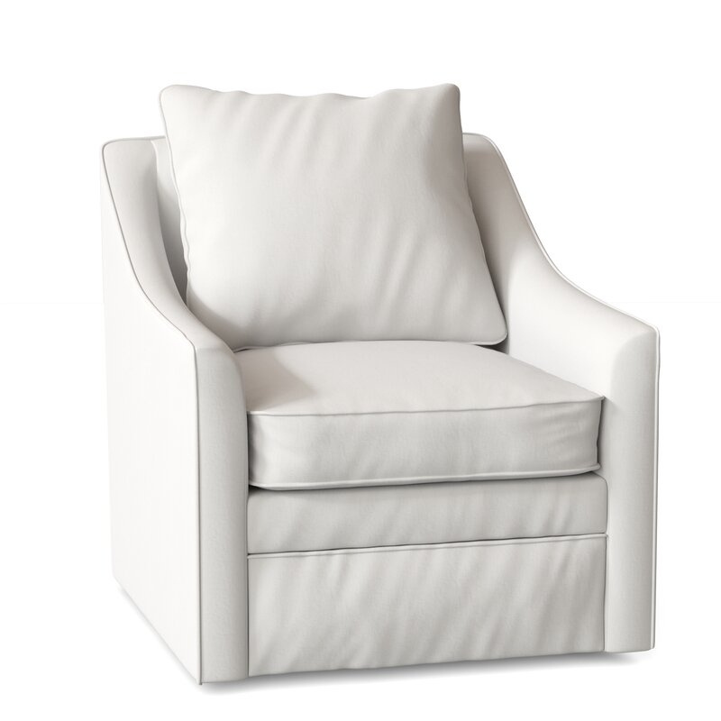 Aaronsburg 30'' Wide Swivel Armchair, Classic Bleach White - Image 0