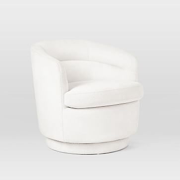 Viv Swivel Chair, Boucle, White Luxe - Image 0