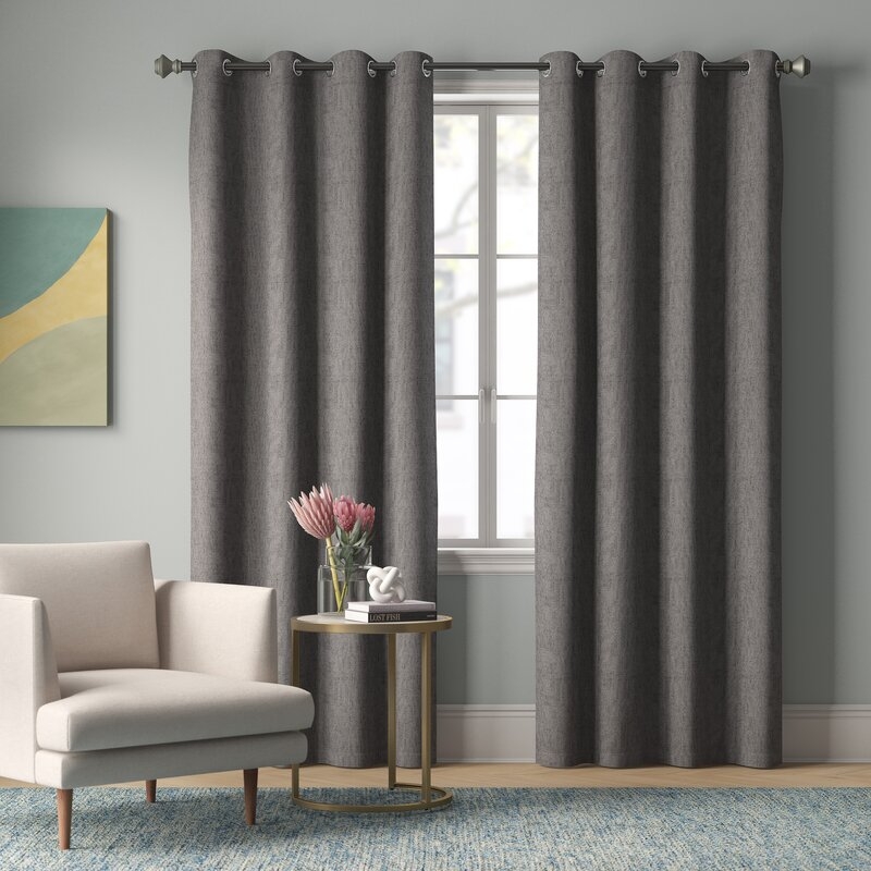 Mike Solid Color Max Blackout Thermal Grommet Curtain Panels - set 2 - Image 0