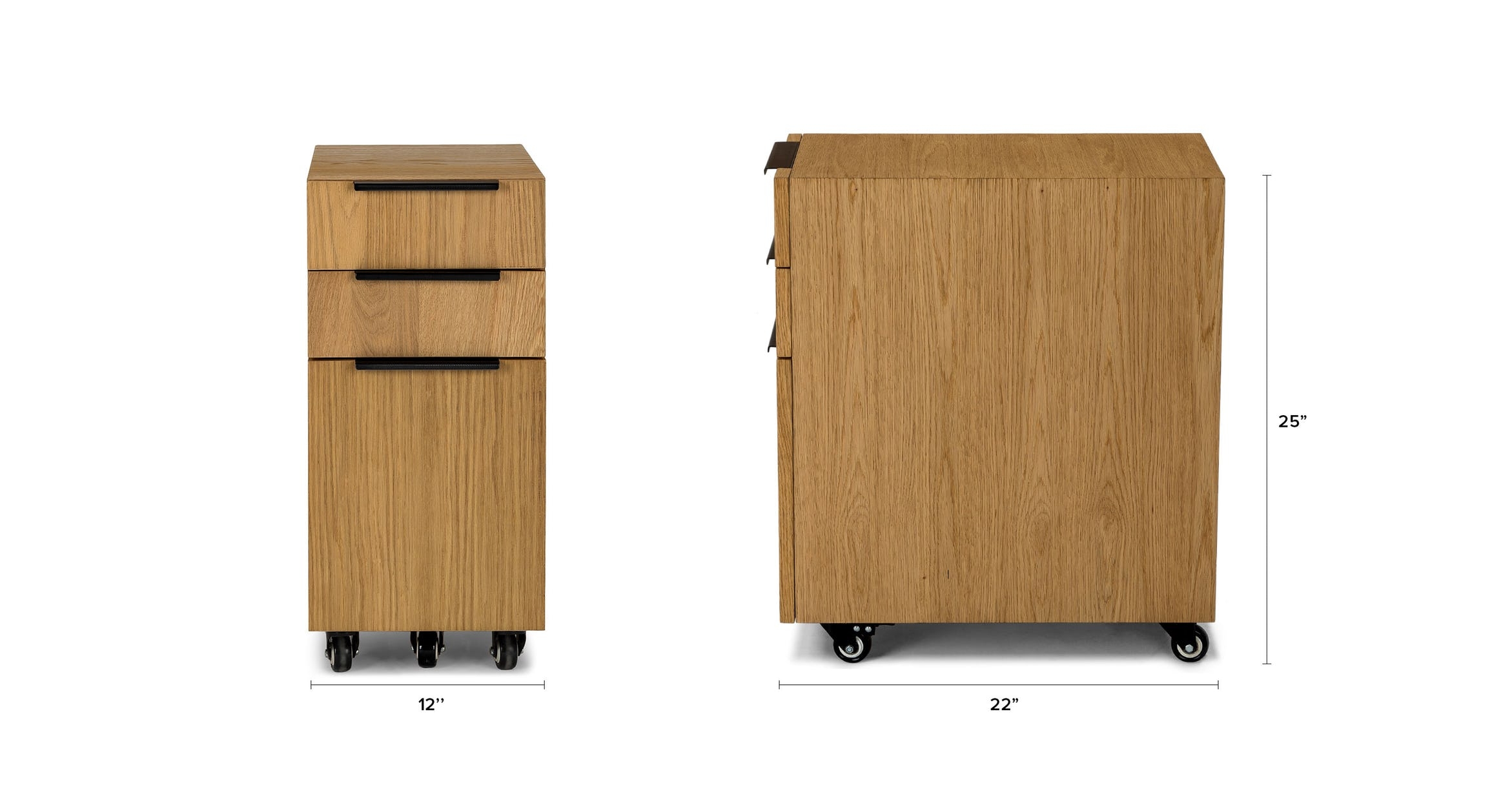 Madera File Cabinet, Rustic Oak - Image 1