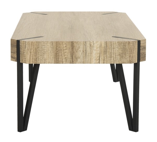 Liann Rustic Midcentury Wood Top Coffee Table - Multi Brown - Arlo Home - Image 3