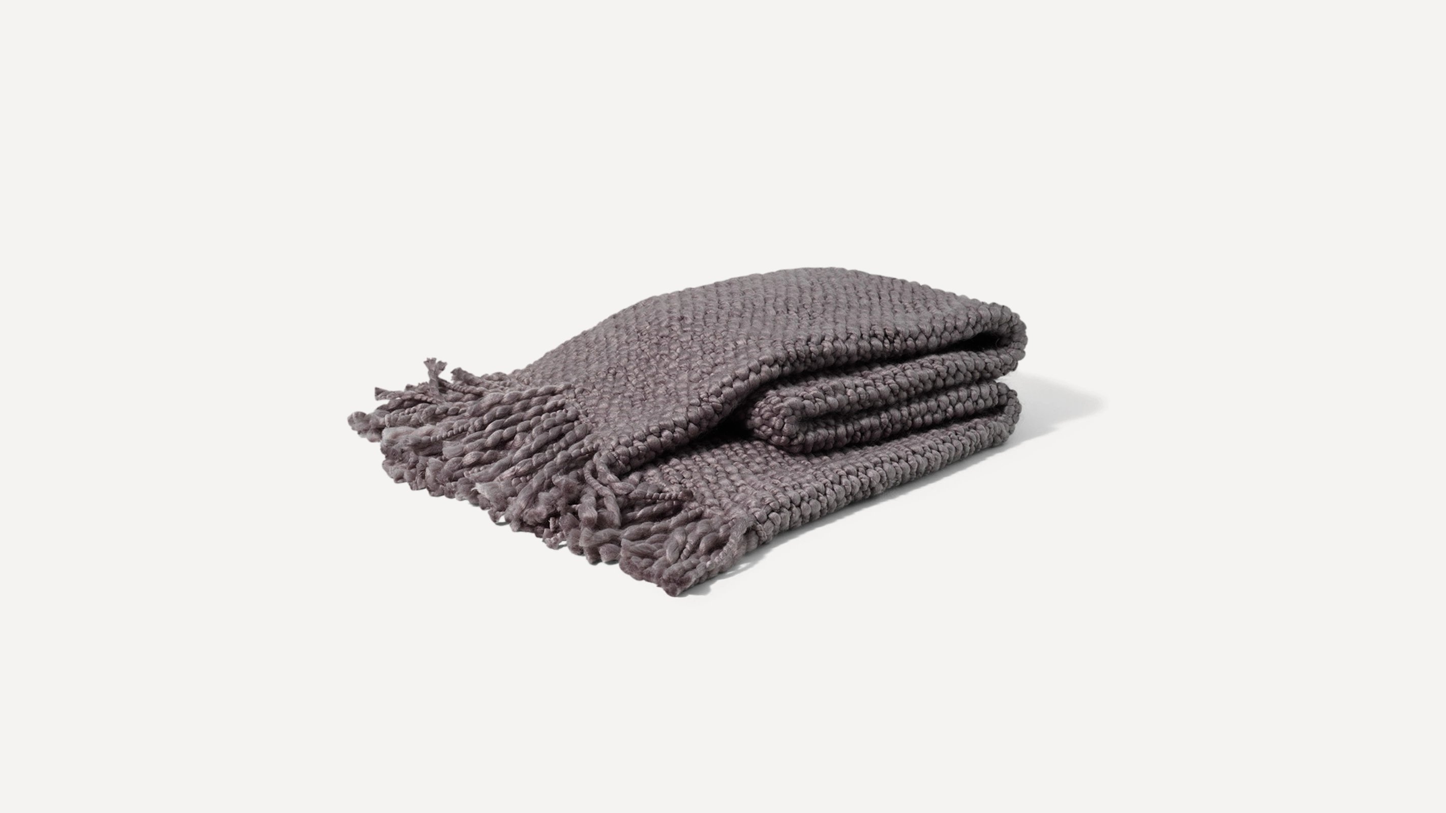 Burrow Gray Throw Blanket and Tassels - Image 0