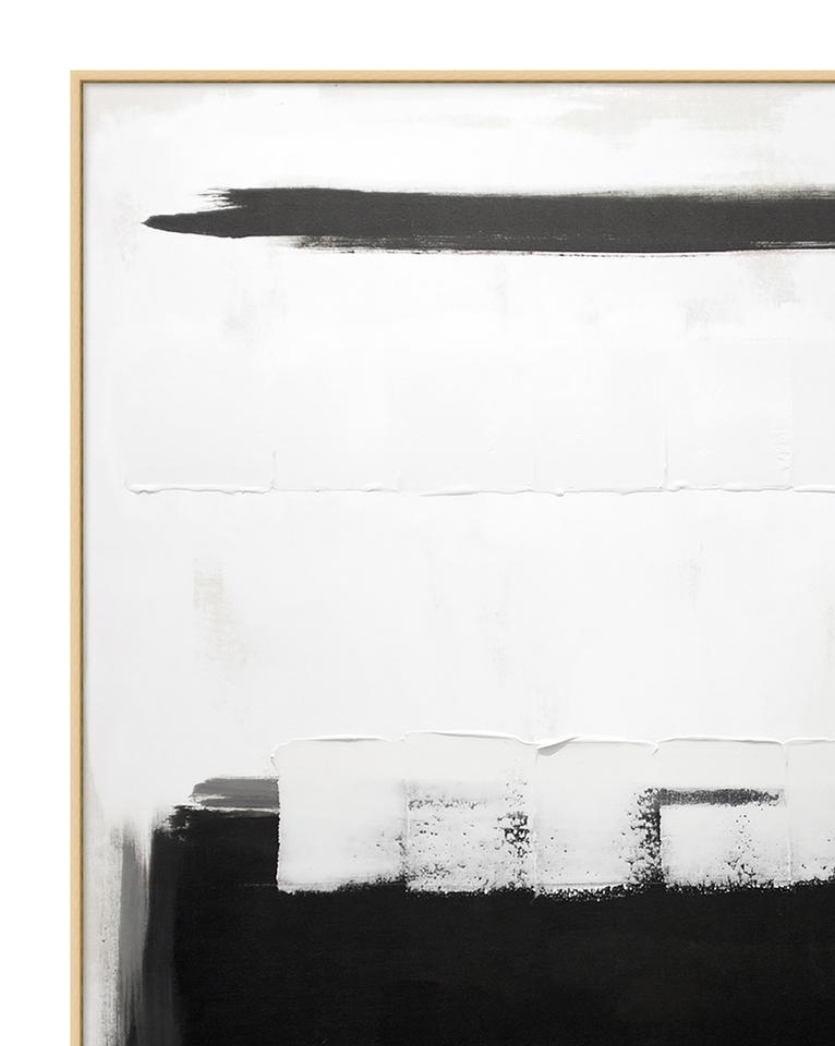 BLACK & WHITE COLORBLOCK Framed Art - Image 1