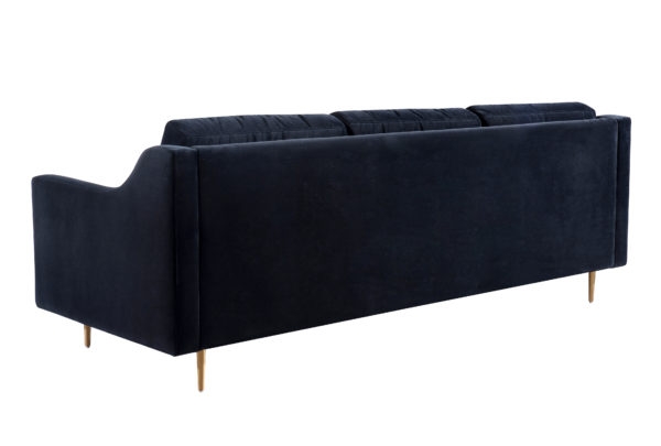 Milan Black Velvet Sofa - Image 4