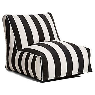 Outdoor Bean Bag Lounger - Black and White - Image 0