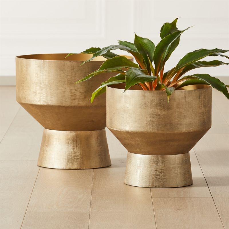 Bast Brass Floor Planter Small - NO LONGER AVAILABLE - Image 2