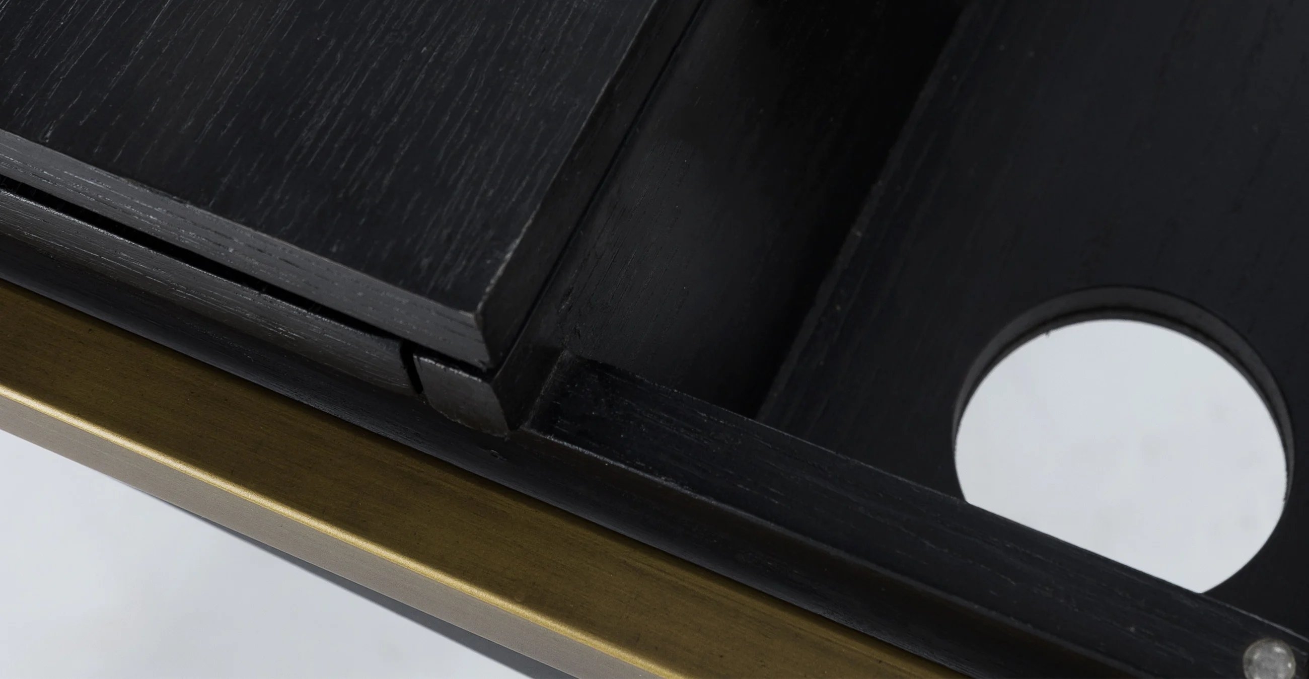 Oscuro Black and Brass Desk - Image 5