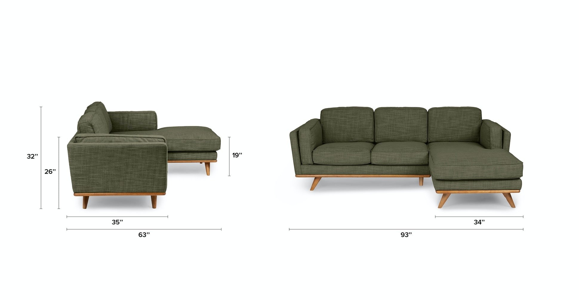 Timber Olio Green Right Sectional - Image 6