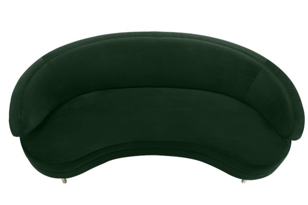 Baila Forest Green Velvet Sofa - Image 3