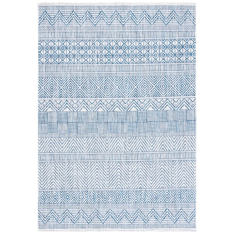 Seibold Southwestern Ivory / Navy Indoor / Outdoor Area Rug - Image 0
