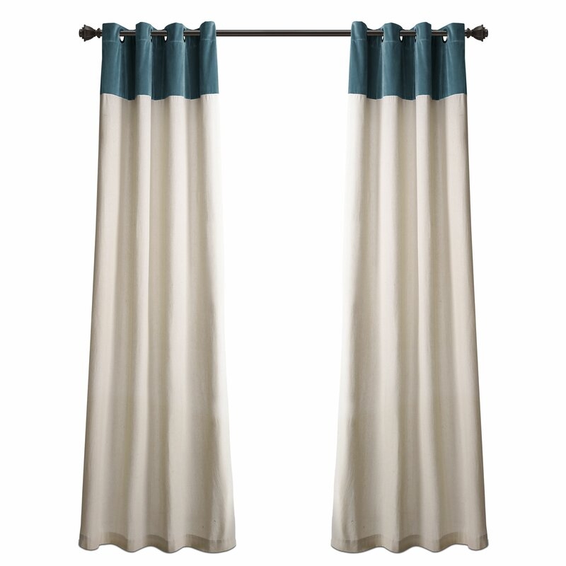 Claudia Solid Semi-Sheer Grommet Curtain Panels (Set of 2) - Image 1