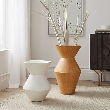 Thom Textured Floor Vase, Orange, Extra Large - Image 4