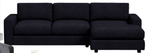 Urban Set 4: Right Arm 76.5"Sofa + Left Arm Chaise, Heathered Tweed, Charcoal, Down Fill - Image 0