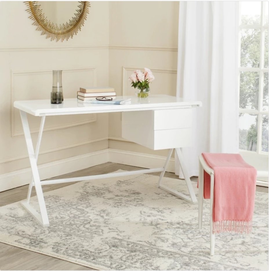 Watkins Desk - White - Safavieh - Image 2