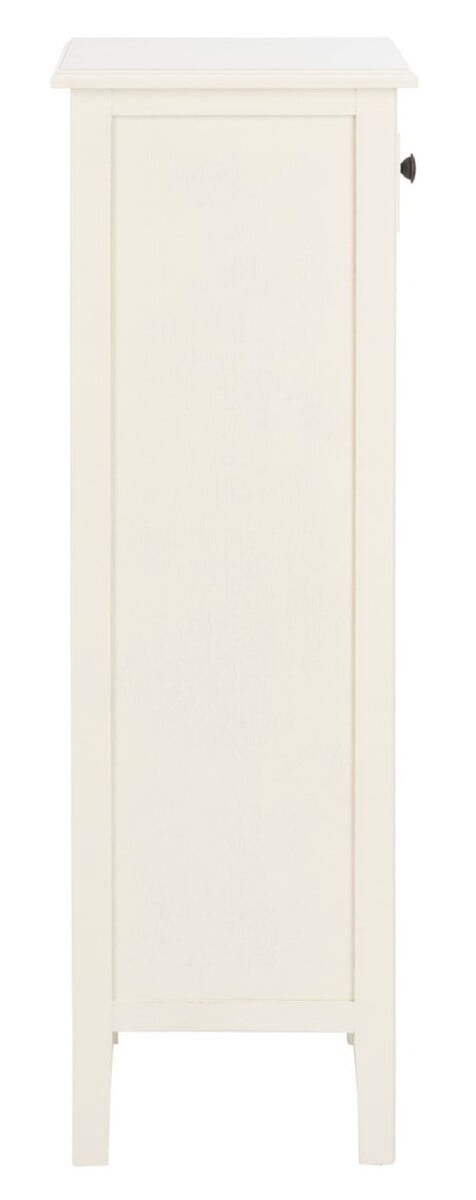 Michaela Drawer Side Table - Distressed White - Safavieh - Image 6