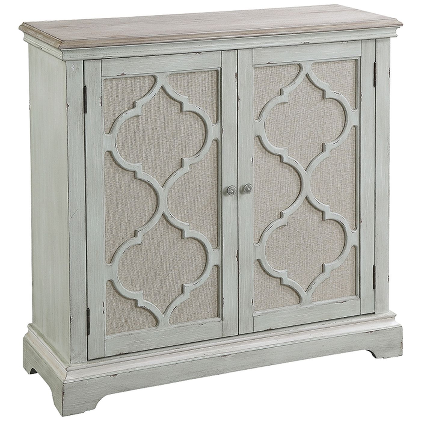 Sophie 38" Wide Weathered Sea Gray 2-Door Accent Cabinet - Style # 89F58 - Image 0