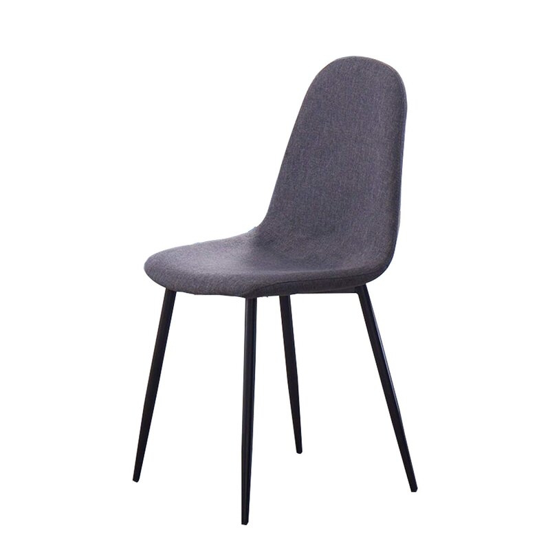 Nick Upholstered Side Chair in Gray (Set of 6) - Image 3