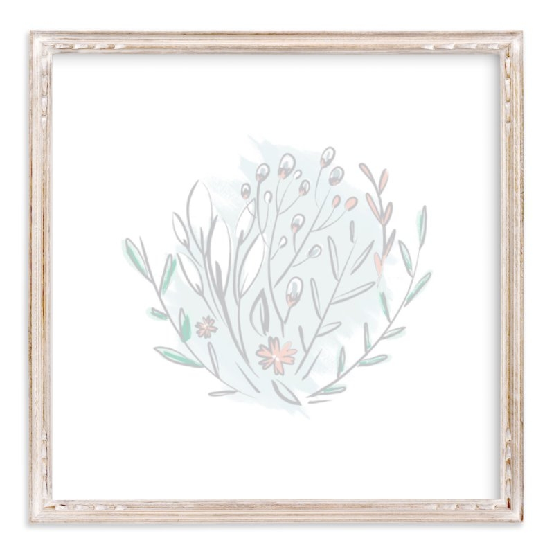 floral study no 1, 16" print in French Farmhouse Frame - Image 0
