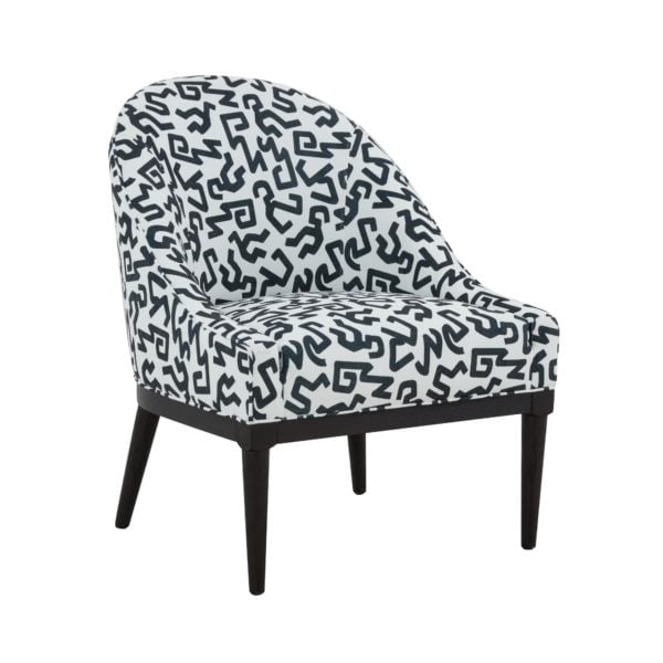 Crystal Velvet Patterned Accent Chair - Image 0