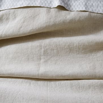 Belgian Linen Duvet Cover, King, Natural Flax - Image 4