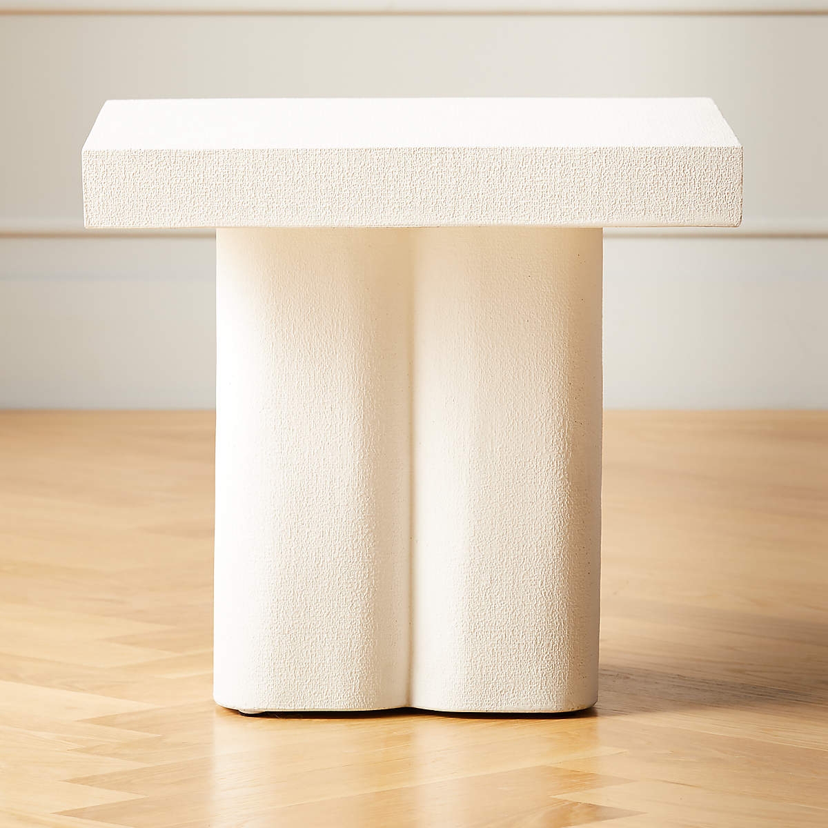 Bisque Plaster Side Table - Image 3