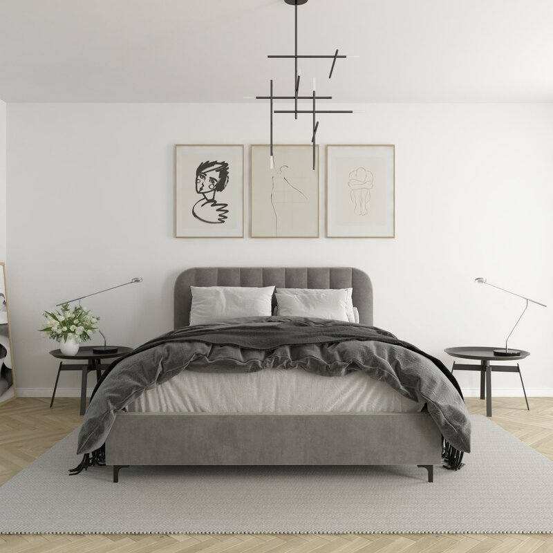 Arley Upholstered Low Profile Platform Bed - Image 0
