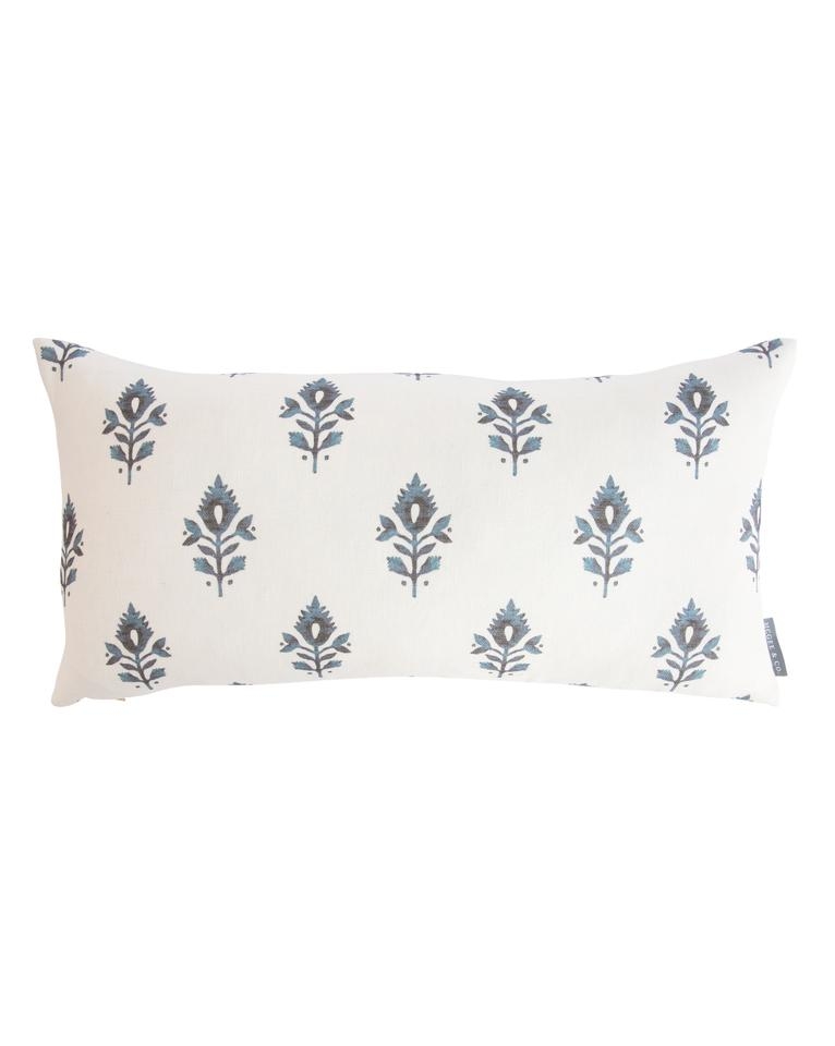 ADDISON BLOCK PRINT PILLOW COVER WITHOUT INSERT, 12" x 24" - Image 0