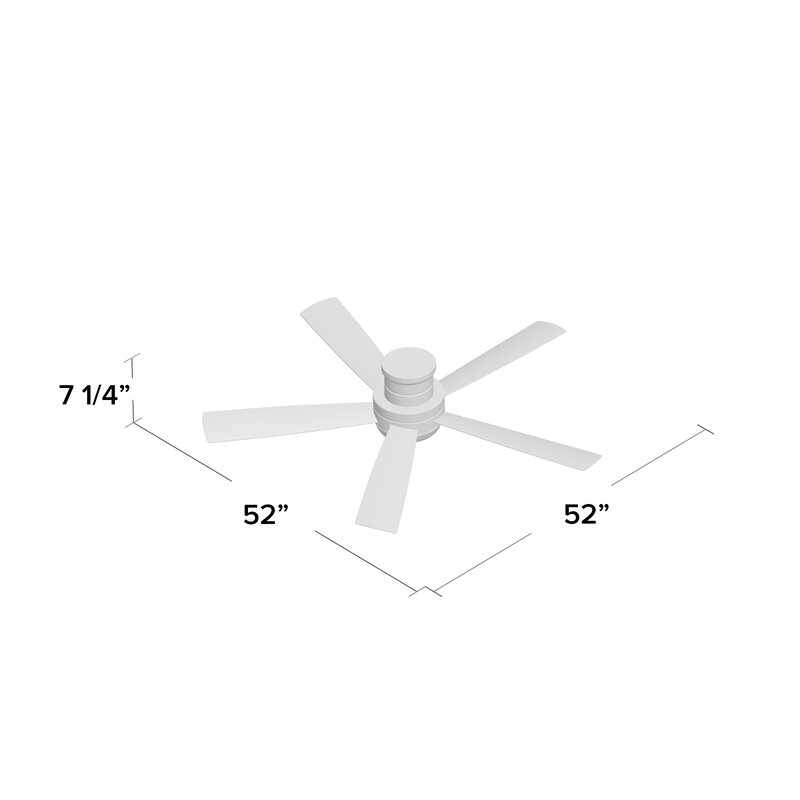 52" Jaron 5 -Blade Outdoor LED Standard Ceiling Fan with Remote Control and Light Kit Included - Image 1