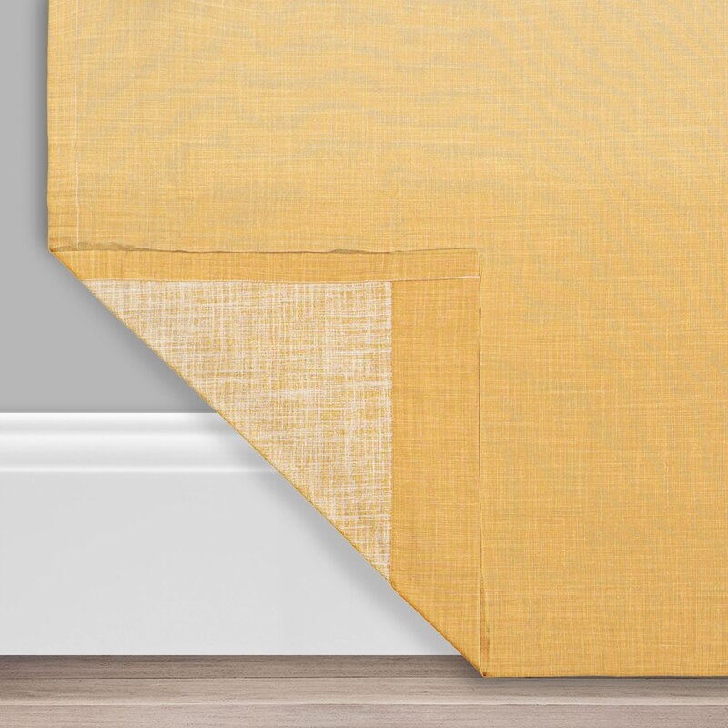Higbee 100% Cotton Ombre Semi-Sheer Rod Pocket Single Curtain Panel - Image 2