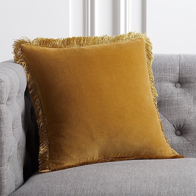 16" Bettie Mustard Pillow with Down-Alternative Insert - Image 0
