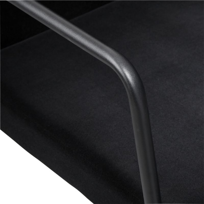 Rouka Black Velvet Office Chair - Image 5