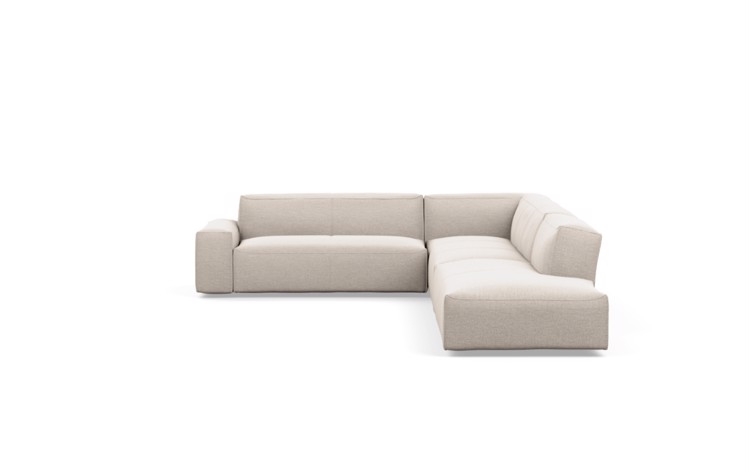 CRAWFORD Corner Sectional Sofa/Linen Pebble Weave-102" - Image 0