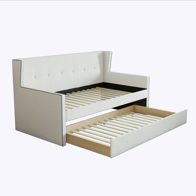 Calpurnia Cara Upholstered Twin Daybed with Trundle - Image 2