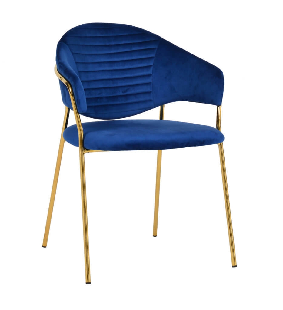 Ruby Navy Velvet Chair (Set of 2) - Image 0