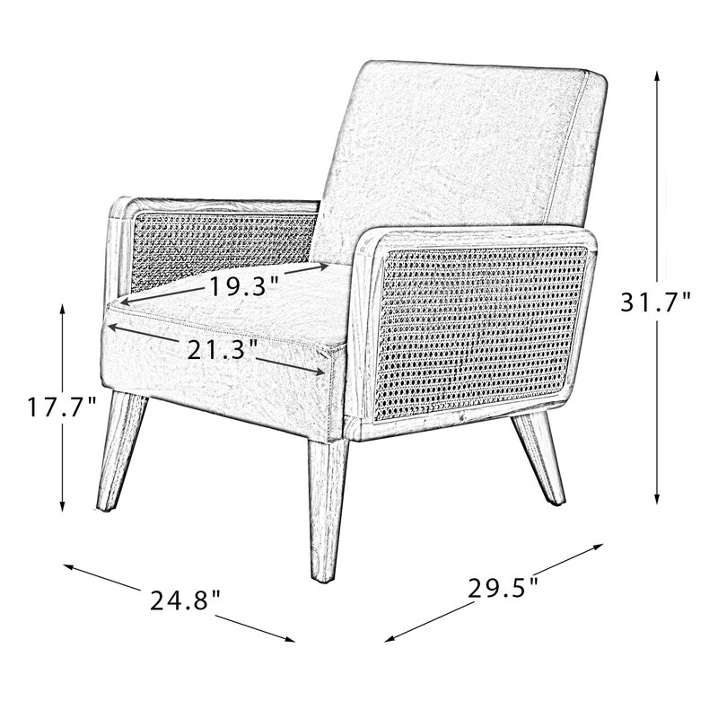 Esme 24.8" Armchair - Beige - Image 1