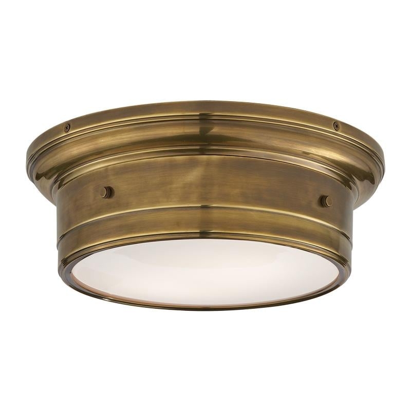 SIENA SMALL FLUSH MOUNT - HAND-RUBBED ANTIQUE BRASS - Image 0