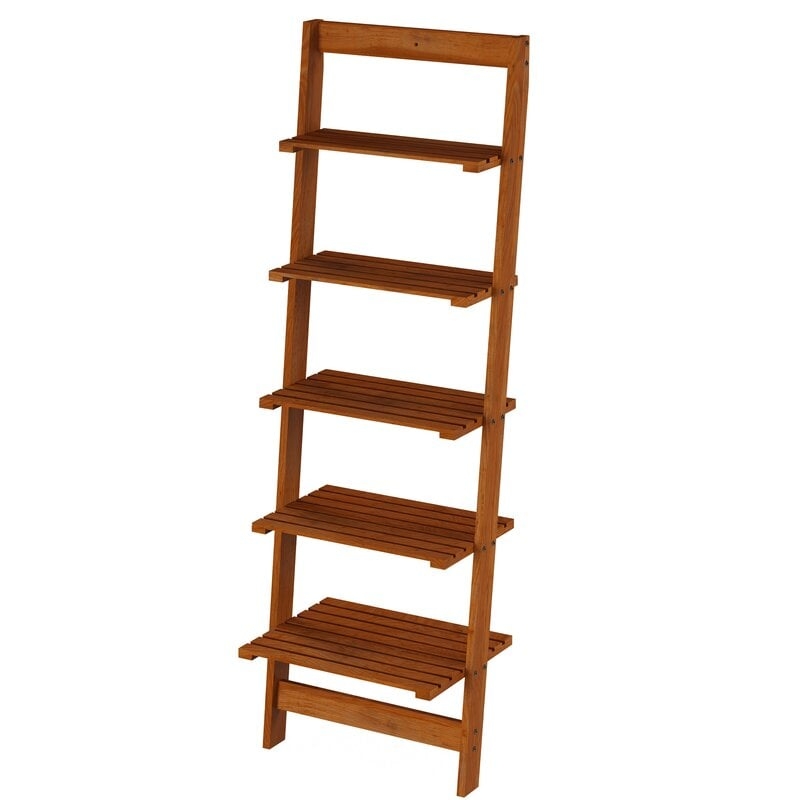 5 Tier Leaning Ladder Book Shelf - Image 0