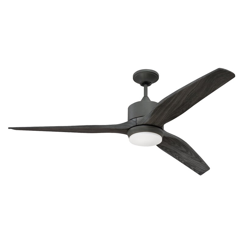 Paige 60" 3 - Blade Outdoor LED Standard Ceiling Fan with Light Kit Included - Image 0