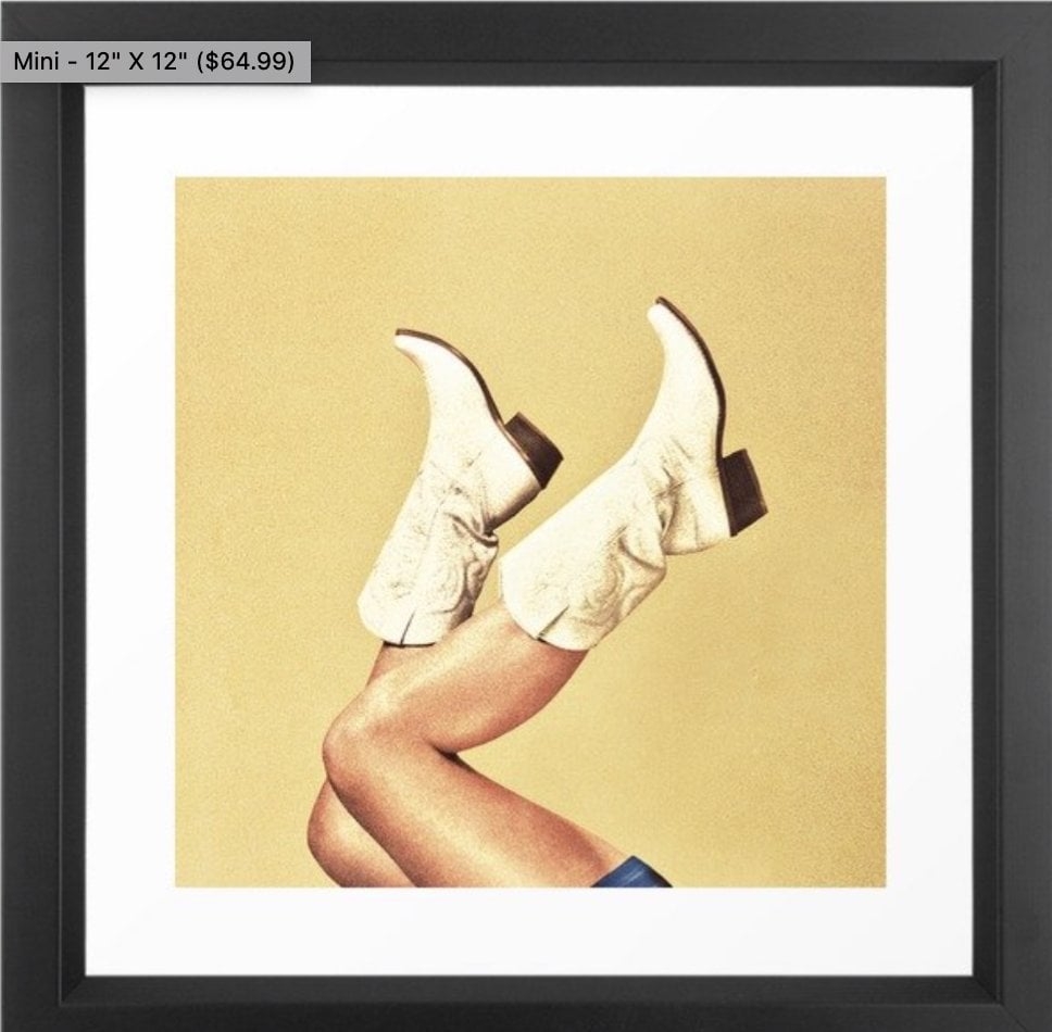 These Boots Framed Art Print 12 x 12 - Image 0